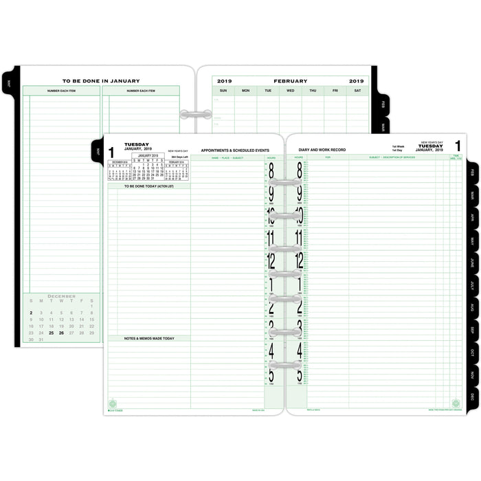 Day-Timer 2-page-per-day Loose-leaf Original Planner Refills