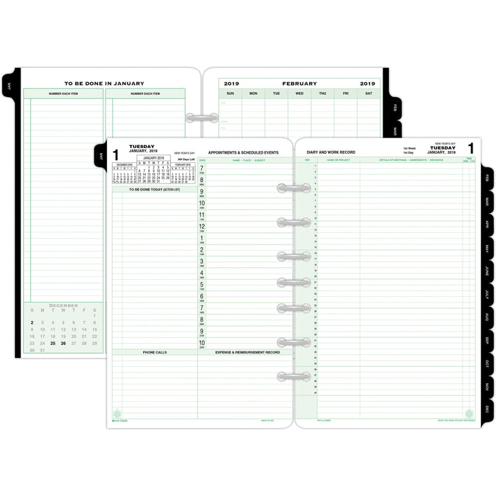 Day-Timer 2-page-per-day Reference Planner Refill