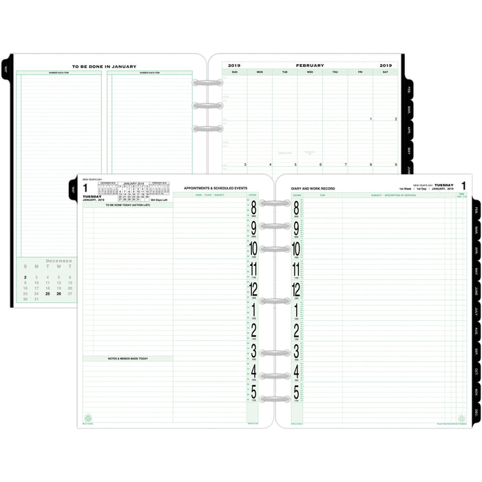Day-Timer 2-page-per-day Loose-leaf Original Planner Refills