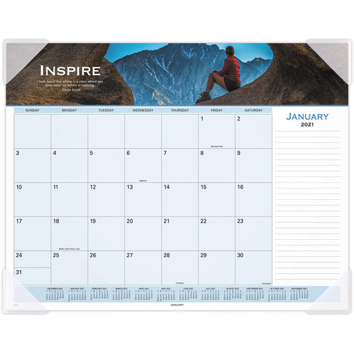 At-A-Glance Panoramic Motivational Monthly Desk Pad