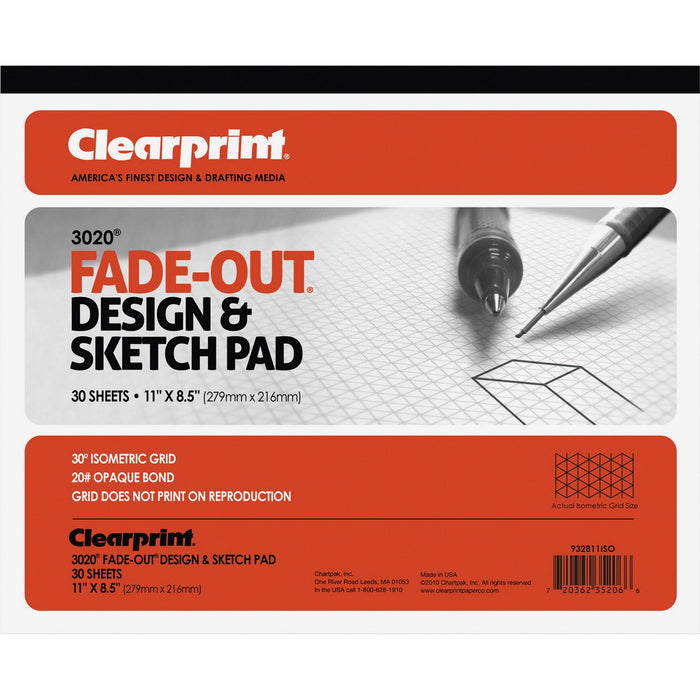 Clearprint Isometric Grid Paper Pad - Letter