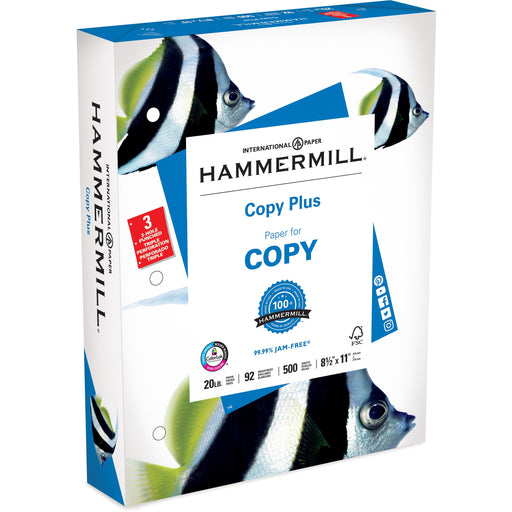 Hammermill Copy Plus 8.5x11 3-Hole Punched Inkjet Copy & Multipurpose Paper