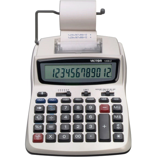 Victor 1208-2 12 Digit Compact Commercial Printing Calculator