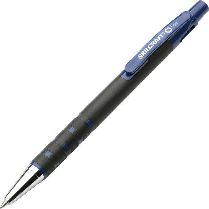 SKILCRAFT Rubberized Barrel Retractable Ballpoint Pen