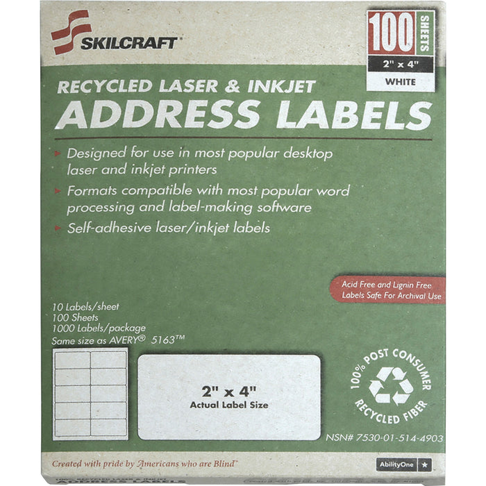 SKILCRAFT Laser Shipping Label