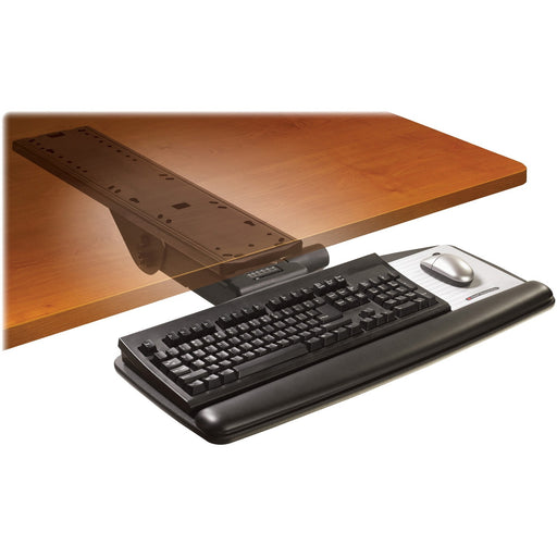 3M Easy Adjust Keyboard Tray with Standard Keyboard and Mouse Platform
