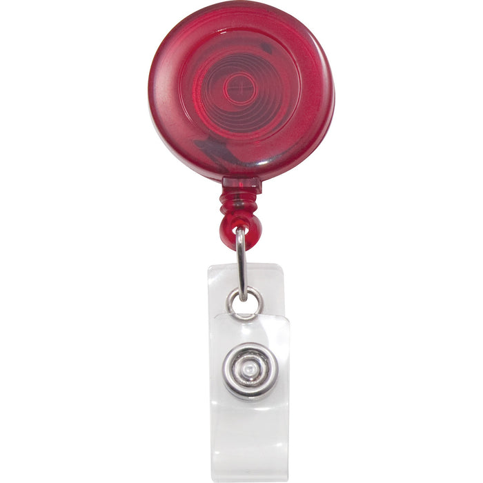 Advantus Translucent Retractable ID Card Reel with Snaps
