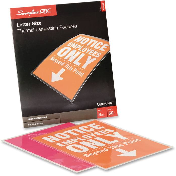 GBC Ultra Clear Thermal Laminating Pouches