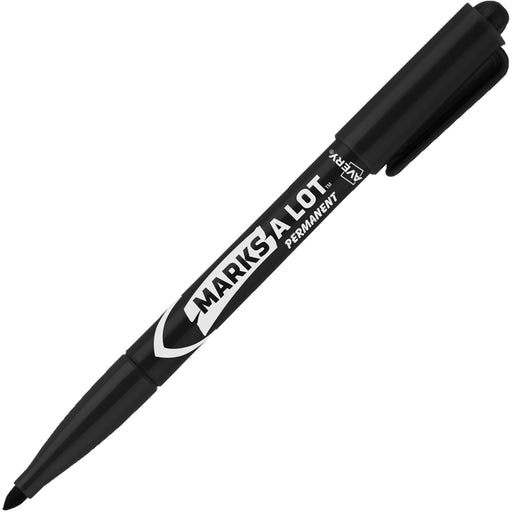 Avery® Permanent Markers, Pen-Style Size, Bullet Tip, 1 Black Marker (29857)