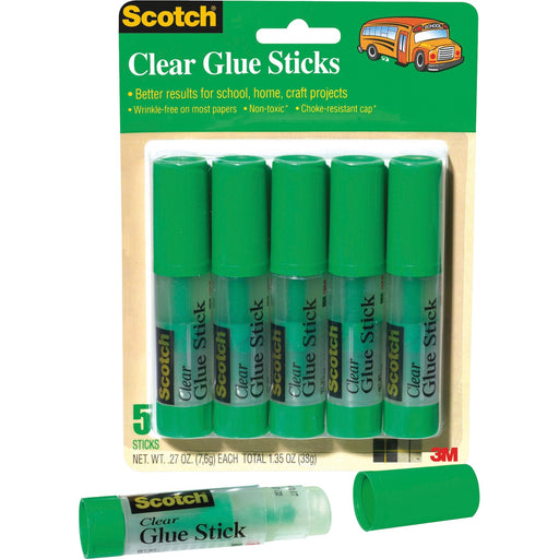 Scotch® Wrinkle Free Glue Stick, .27 oz, 5-Pack