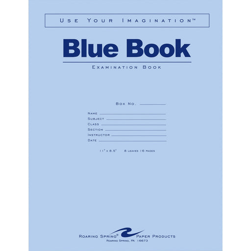 Roaring Spring 8 - sheet Blue Examination Book - Letter