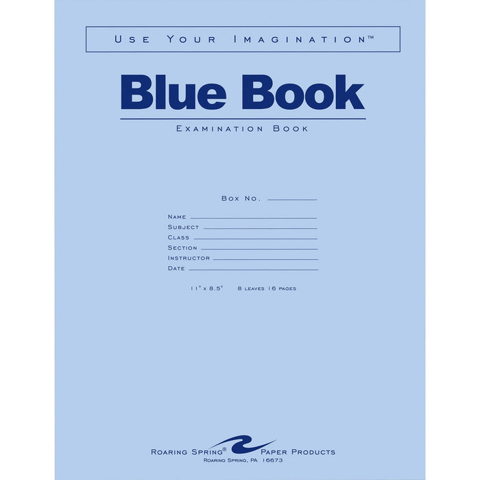 Roaring Spring 8 - sheet Blue Examination Book - Letter