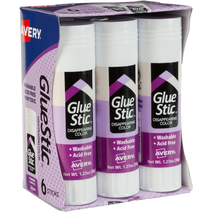 Avery® Glue Stic with Disappearing Purple Color