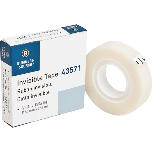 Business Source 1/2" Invisible Tape Refill Roll