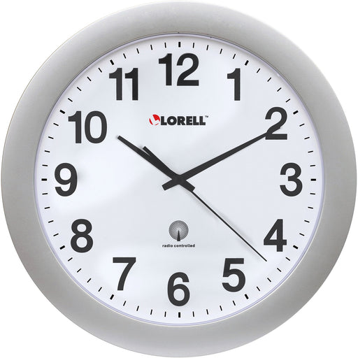 Lorell 12" Round Radio-controlled Wall Clock