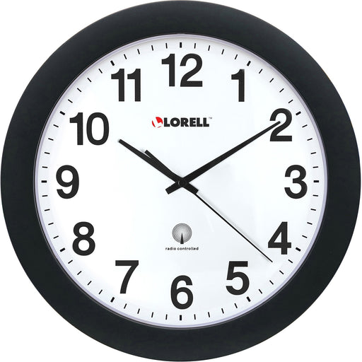 Lorell 12" Round Radio Controlled Wall Clock