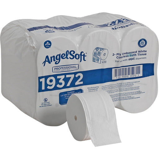 Angel Soft Professional Series Compact Premium Embossed Coreless Toilet Paper by GP Pro