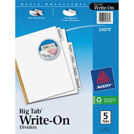 Avery® Big Tab Write & Erase Paper Dividers