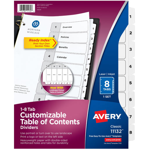 Avery® Ready Index Classic Tab Binder Dividers