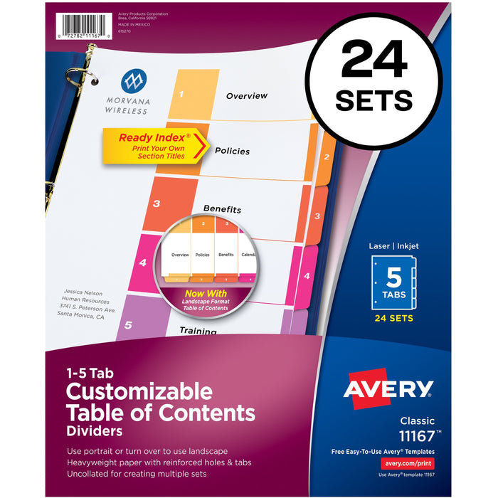 Avery® Ready Index Customizable TOC Dividers