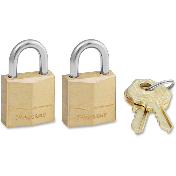 Master Lock Three-Pin Brass Tumbler Locks