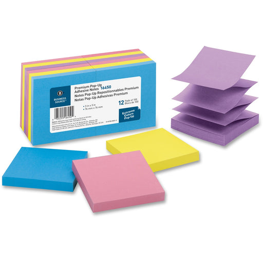 Business Source Reposition Pop-up Adhesive Notes