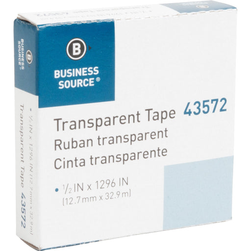 Business Source 1/2" All-purpose Transparent Glossy Tape