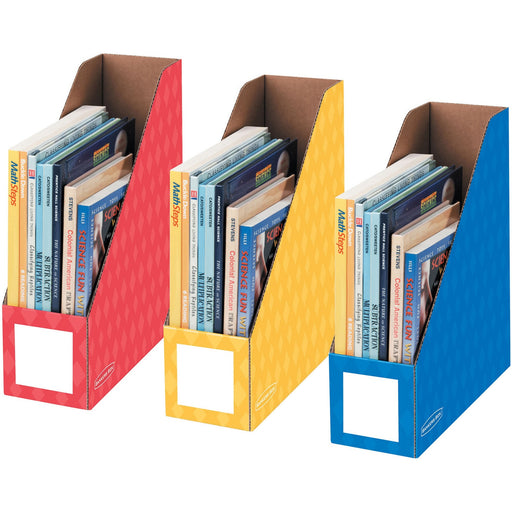 Bankers Box 4" Magazine File Holders - Primary, 3pk