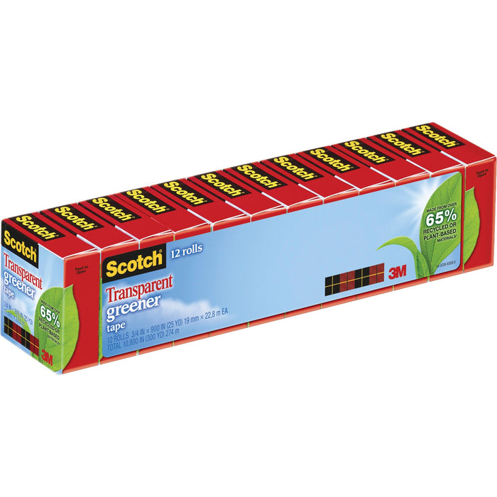 Scotch® Transparent Greener Tape, 3/4" x 900"