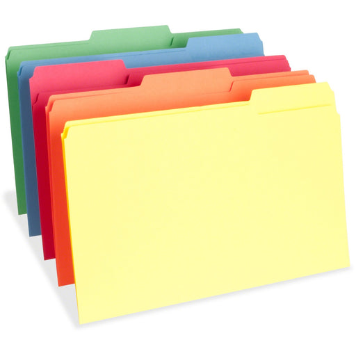 Business Source 1/3 Cut One-Ply Tab Legal File Folders