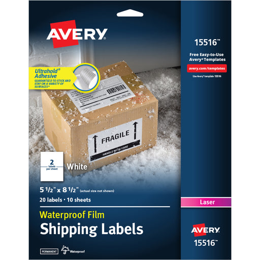 Avery® Waterproof Shipping Labels with TrueBlock