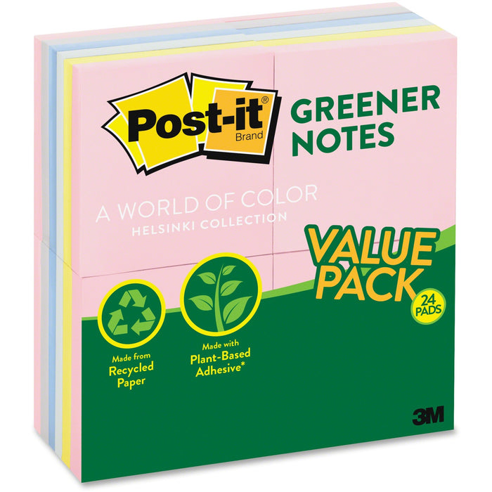 Post-it® Greener Notes Value Pack - Helsinki Color Collection
