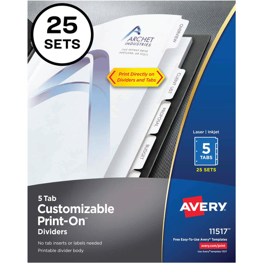 Avery® Customizable Print-On Dividers