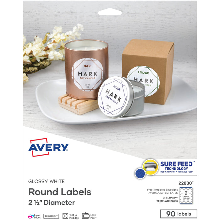Avery® Circle Labels - Sure Feed Technology
