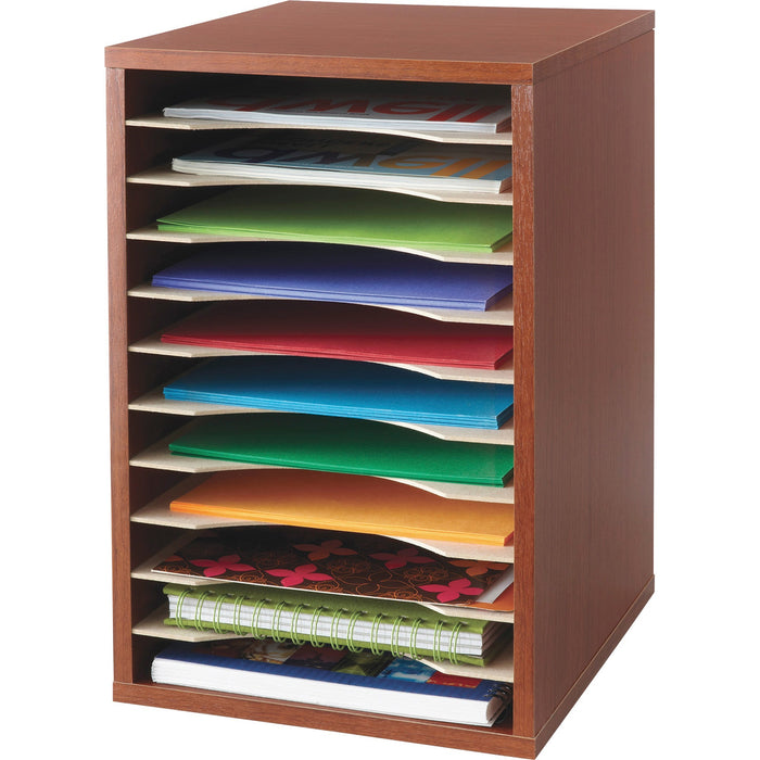 Safco Adjustable Vertical Wood Shelf Organizer