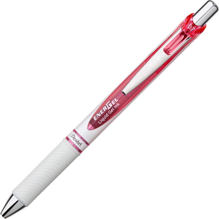 Pentel EnerGel Pink BCA Ribbon Pearl Retractable Liquid Gel Pen