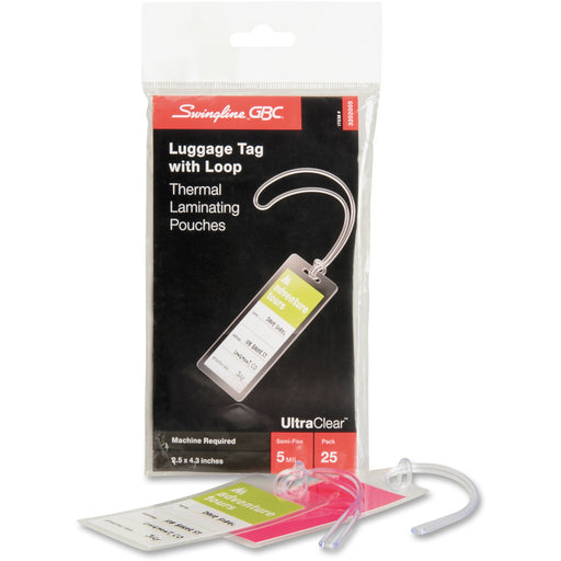 GBC Ultra Clear Luggage Tag Thermal Laminating Pouches