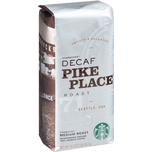 Starbucks Pike Place 1lb Roast Decaffinated Ground Coffee Ground