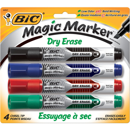 BIC Chisel Tip Dry Erase Magic Markers