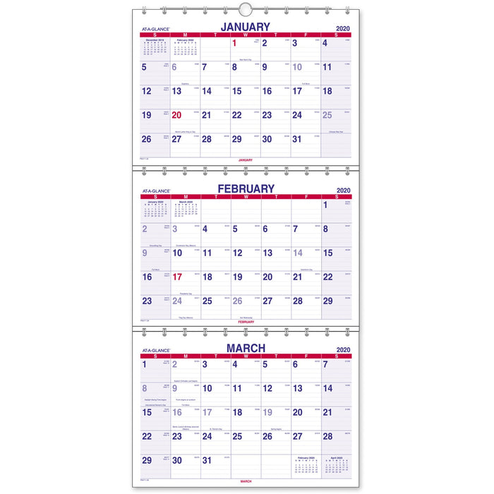 At-A-Glance Move-A-Page 3-Month Wall Calendar
