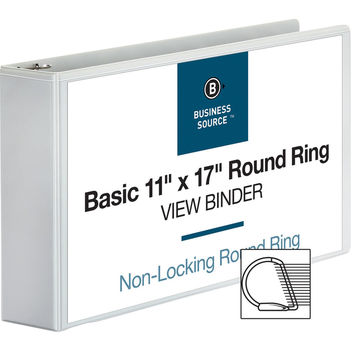 Business Source Tabloid-size Round Ring Reference Binder