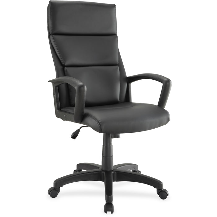 Lorell Euro Design Leather Executive High-back Chair
