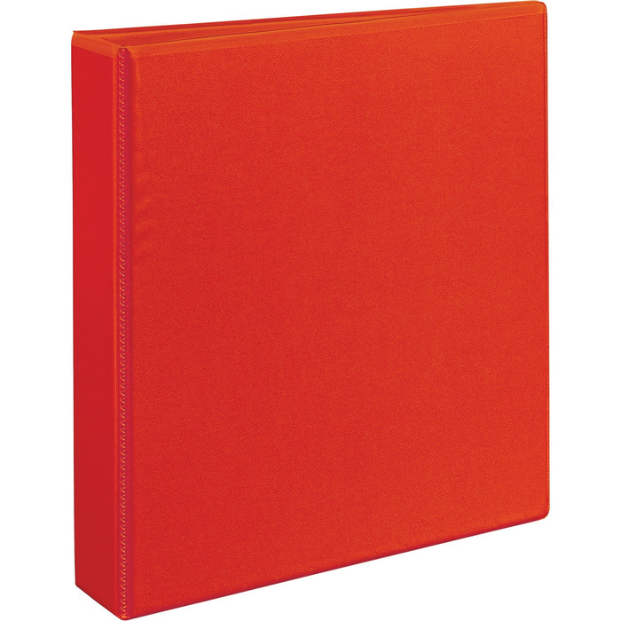 Avery® Heavy-Duty View 3 Ring Binder, 1.5" One Touch EZD(R) Ring, Holds 8.5" x 11" Paper, Red (79171)