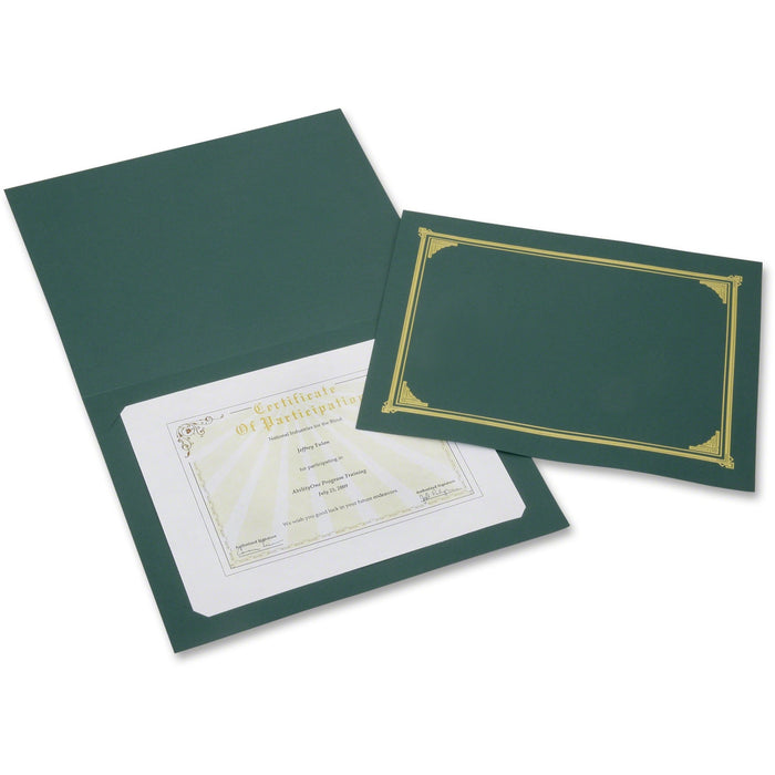 SKILCRAFT Linen Gold Foil Certificate Holder