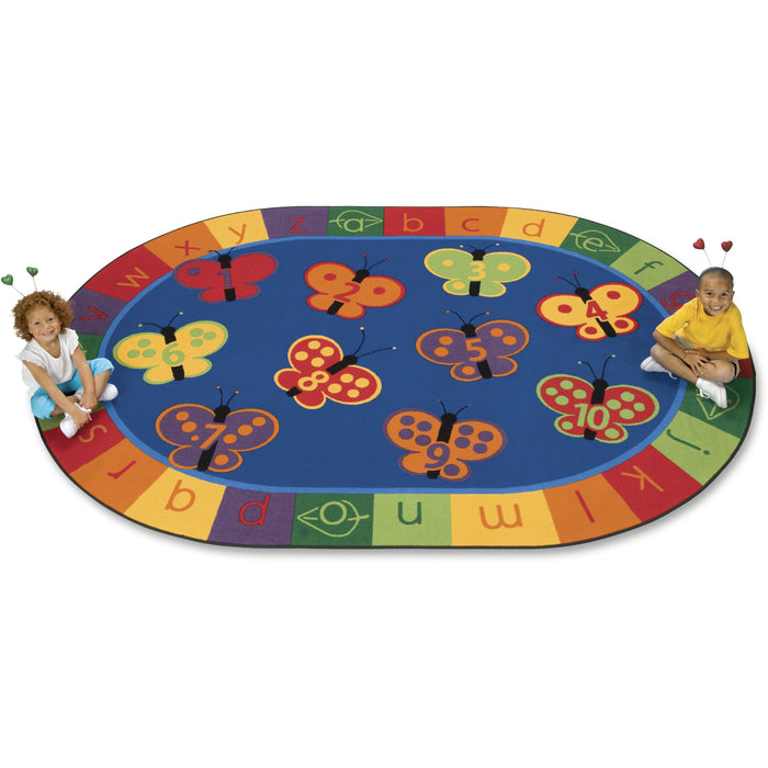 Carpets for Kids 123 ABC Butterfly Fun Oval Rug
