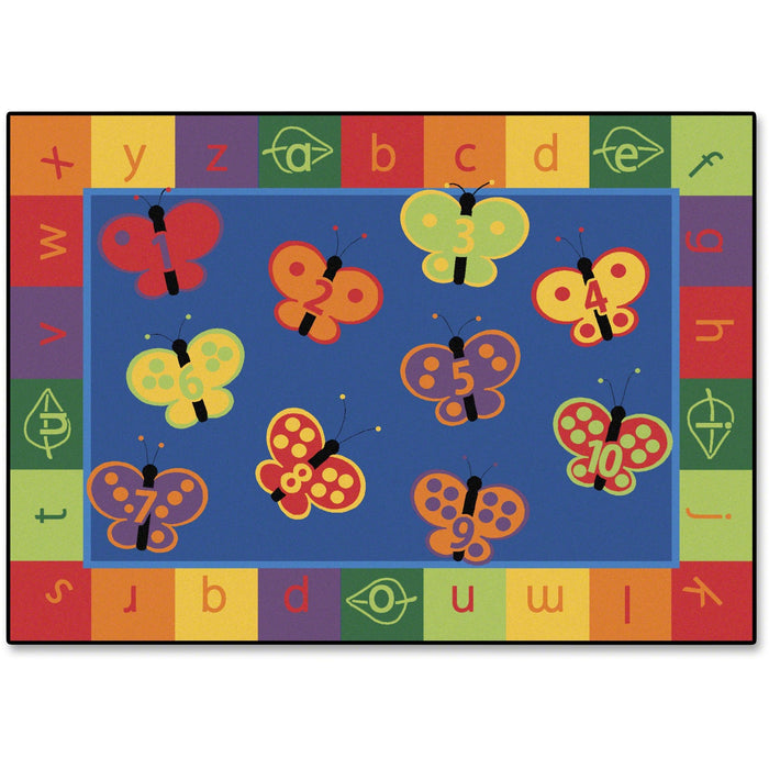 Carpets for Kids 123 ABC Butterfly Fun Rectangle Rug