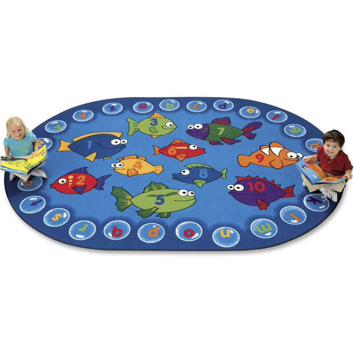 Carpets for Kids Fishing For Literacy Oval Rug