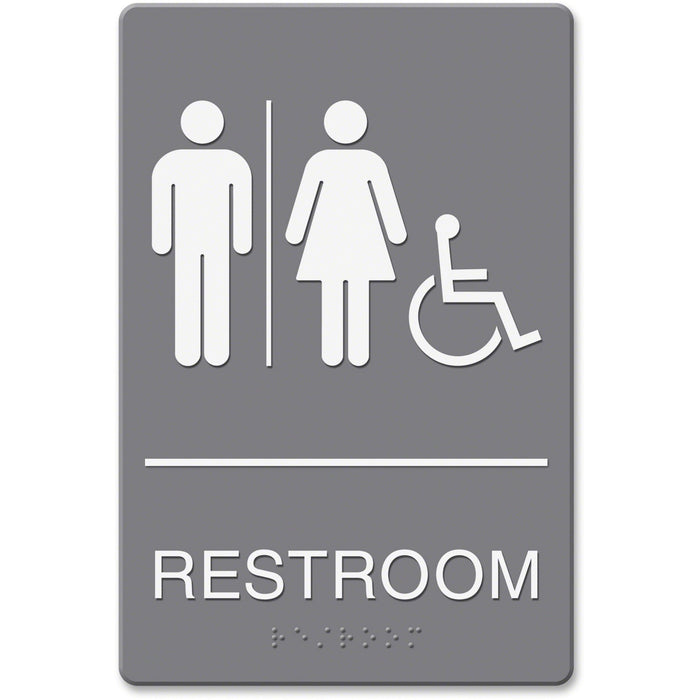 HeadLine Restroom/Wheelchair Image Indoor Sign