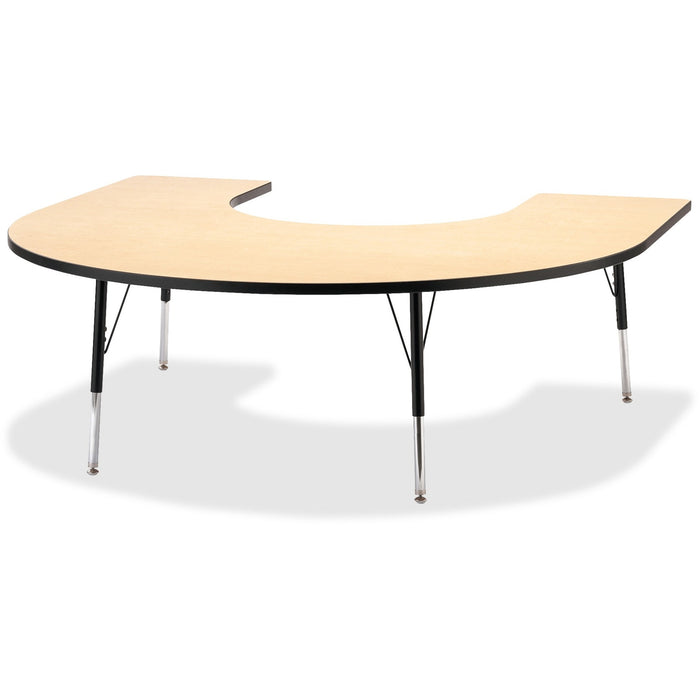 Berries Adult Black Edge Horseshoe Table