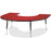 Berries Adult Black Edge Horseshoe Table